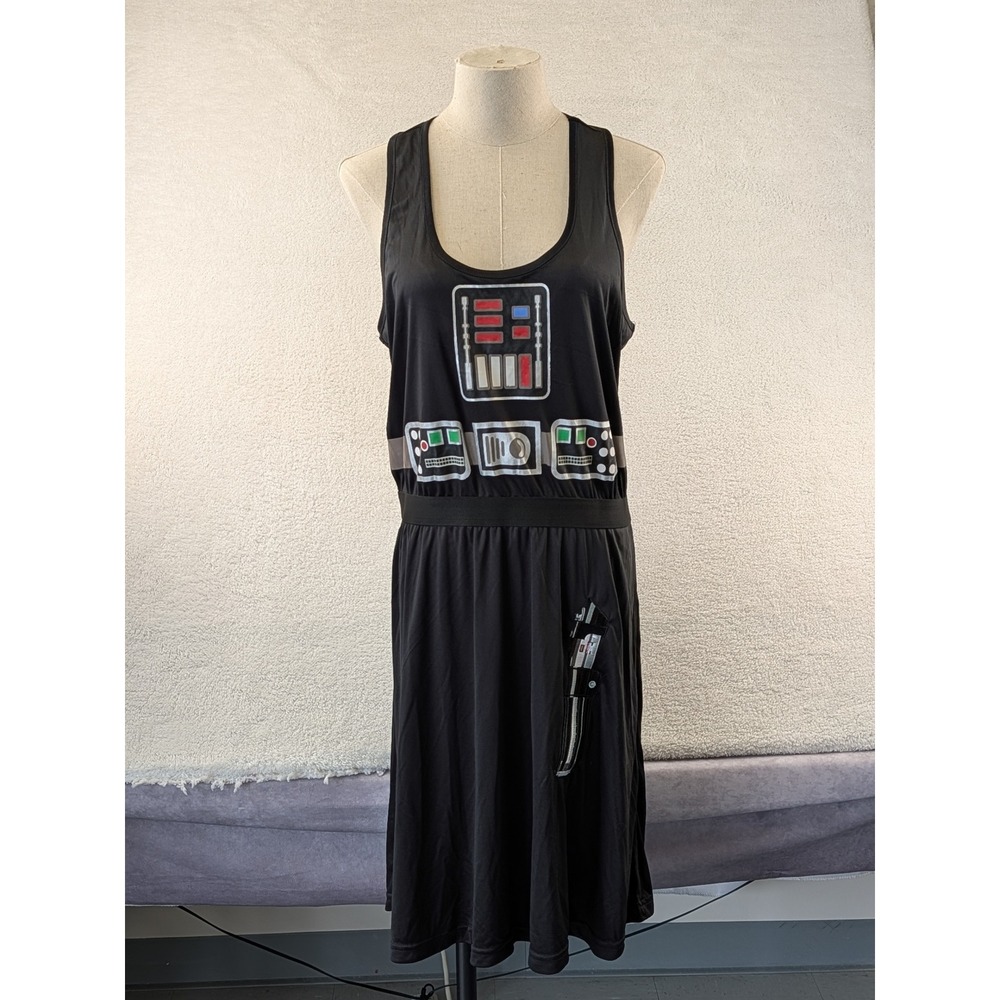 Star Wars Darth Vader Costume Dress Womens Medium Black Racerback Pjammy Cosplay